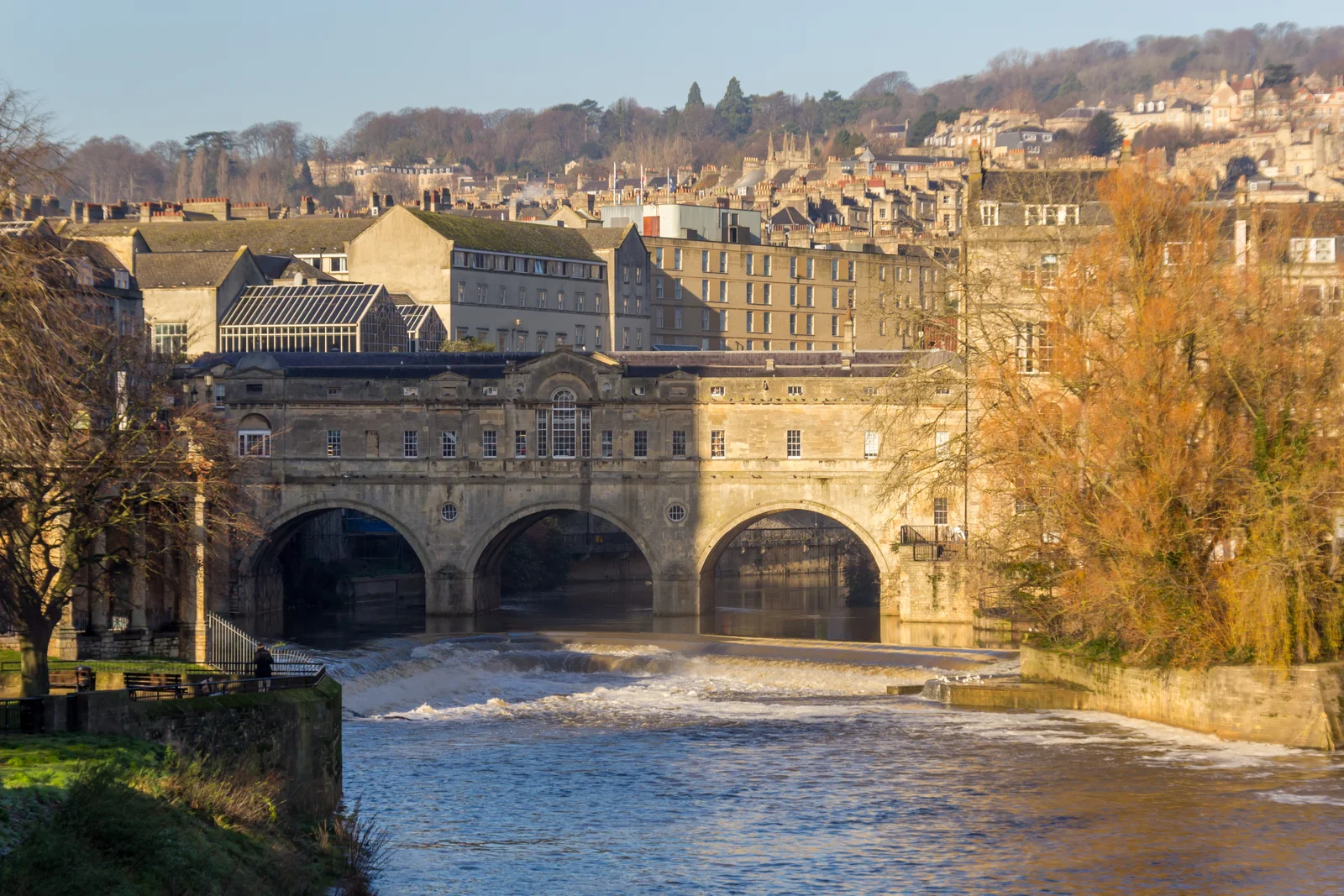 Pulteney Bridge and the weir in Bath